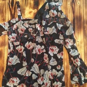 I.N.C. Asymmetrical Floral Print Blouse